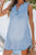 Notched Sleeveless Denim Dress