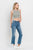 Vervet by Flying Monkey Full Size Mid Rise Distressed Cropped Flare Jeans