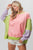 BiBi Washed Color Block Sweatshirt