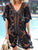 Lace V-Neck Half Sleeve Cover-Up