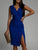 Slit Ruched Surplice Tank Dress