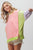 BiBi Washed Color Block Sweatshirt