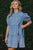 ODDI Washed Tiered Mini Denim Dress