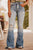 Distressed Raw Hem Bootcut Jeans