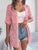 Openwork Open Front Half Sleeve Cardigan