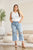 RFM Full Size Tummy Control High Waist Raw Hem Distressed Jeans