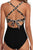 Tied Crisscross Cutout One-Piece Swimwear