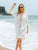 Tassel V-Neck Three-Quarter Sleeve Cover Up