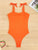 Tied Wide Strap One-Piece Swimwear