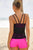 Drawstring Ruched Double-Strap Swim Top and Short Set