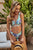 Tie-Dye Crisscross Tie-Back Bikini Set