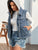 Pocketed Button Up Hooded Denim Jacket