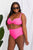 Marina West Swim Take A Dip Twist High-Rise Bikini in Pink