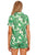 Printed Button Up Short Sleeve Top and Shorts Lounge Set