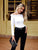 Frill Halter Neck Long Sleeve T-Shirt