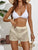 Drawstring Cutout Swim Shorts