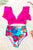 Cropped Swim Top and Floral Bottoms Set