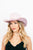 Fame Pave Rhinestone Trim Faux Suede Hat