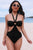 Cutout Halter Neck One-Piece Swimwear