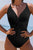 Twisted Crisscross V-Neck One-Piece Swimwear