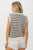 BiBi Flower Patch Striped Half Button Sweater Vest