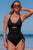 Cutout V-Neck Spaghetti Strap One-Piece Swimwear