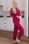 Round Neck Top and Drawstring Pants Lounge Set