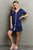 MOON NITE Quilted Quivers Button Down Sleepwear Dress