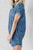 Raw Hem Pocketed Cap Sleeve Denim Dress