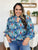 Double Take Full Size Printed Balloon Sleeve Blouse