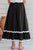 Contrast Trim Elastic Waist Skirt