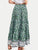 Full Size Tiered Printed Elastic Waist Skirt