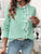 Lace Detail Ruffled Round Neck Long Sleeve Shirt