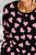 Heart Print Round Neck Top and Shorts Lounge Set