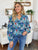 Double Take Full Size Printed Balloon Sleeve Blouse