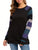 Color Block Round Neck Long Sleeve T-Shirt