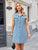 Pocketed Button Up Sleeveless Denim Dress