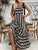 Printed Square Neck Maxi Cami Dress