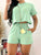 Full Size Round Neck Short Sleeve Top and Shorts Set