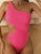 Cutout One Shoulder One-Piece Swimwear