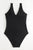 Lace V-Neck Sleeveless One-Piece Swimwear