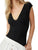 V-Neck Cap Sleeve Bodysuit