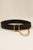 PU Leather Wide Belt with Chain