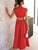 Cutout Mock Neck Sleeveless Ruched Dress