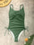 Drawstring Scoop Neck Sleeveless One-Piece Swimwear