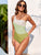 Color Block One Shoulder One-Piece Swimwear