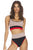 Color Block Spaghetti Strap Two-Piece Swim Set