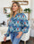 Double Take Full Size Printed Balloon Sleeve Blouse