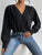 Surplice Ruched Long Sleeve Bodysuit