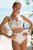 Frill Trim Lace-Up Bikini Set